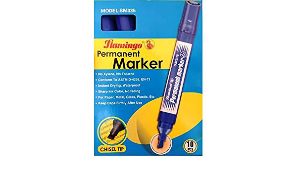 أقلام تحديد دائمة فلامنجو، 10 قطع