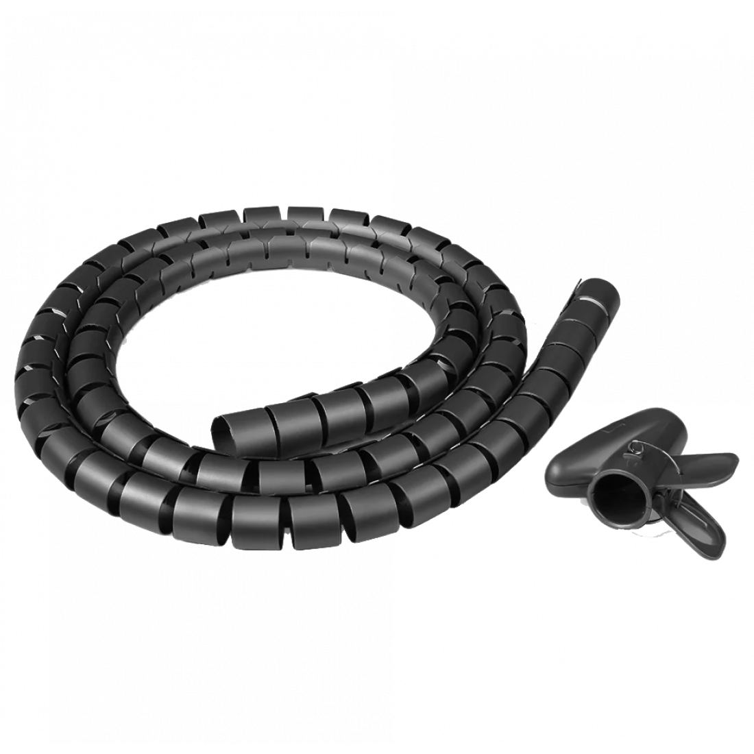 Flexible Polyethylene Spiral Wire Wrap Cable Organizer Sleeve - 28mm Dia 5M - Black