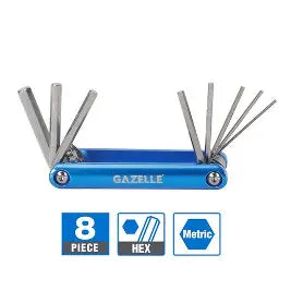 Folding Hex Key Set, 8 Pieces