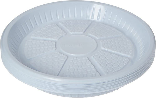 Food Pack Disposable Plastic Plates, 9 Inch, 25 Pieces