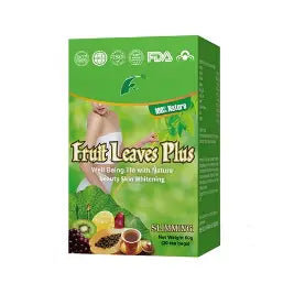 Fruit Leaves Plus Slimming Detox Tea Blends Beauty Skin Whitening Tea, 60g