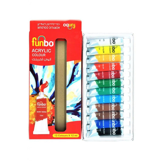 Funbo Acrylic Paint Set 24 col X 12ml Tubes