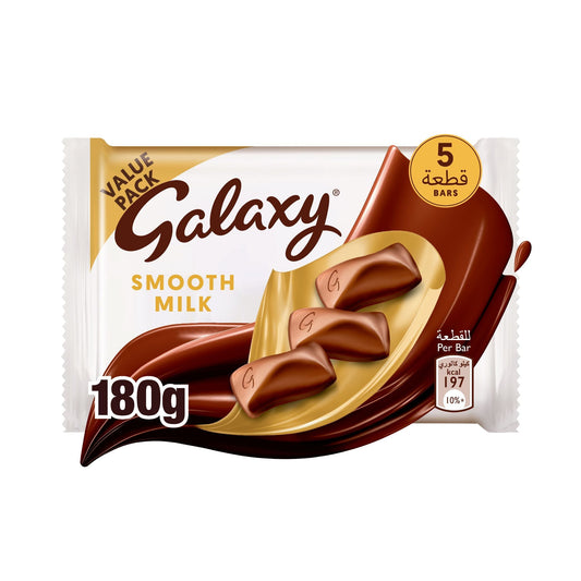 Galaxy Chocolate Multipacks Smooth Milk Chocolate Bars, 5x36g