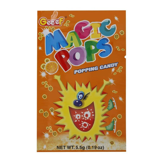 Geeef Magic Pops Orange Popping Candy 5.5g