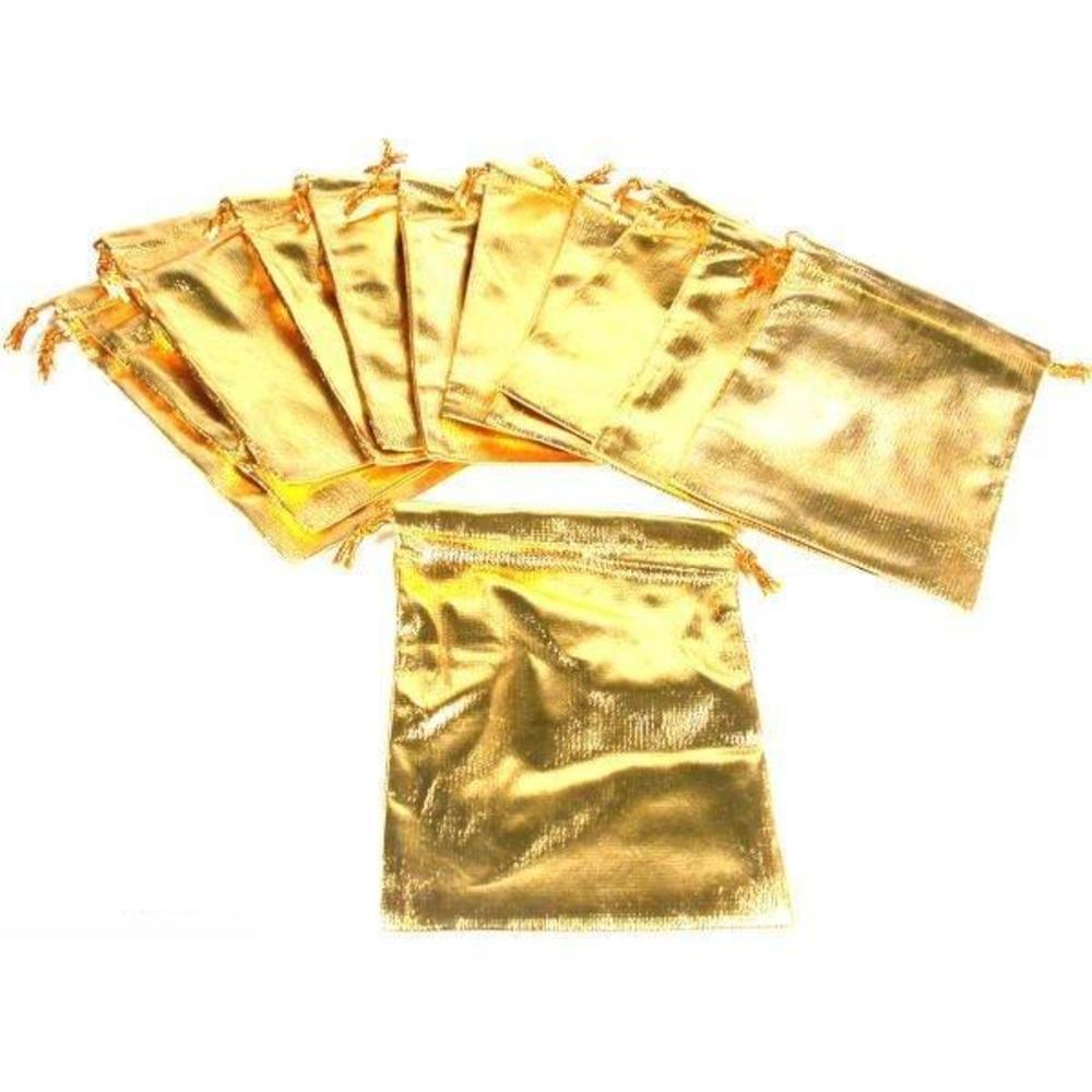 Gergean Golden Colour Pouch, 6 Pieces