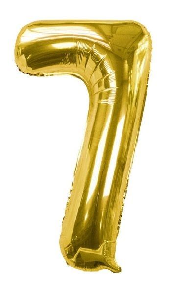 بالون هيليوم ذهبي رقم 7، قطعة واحدة