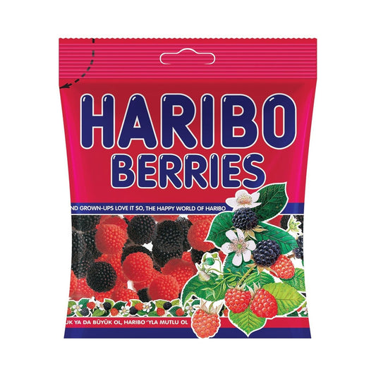 Haribo Berries Fruit Flavour Jelly Candy, 65g