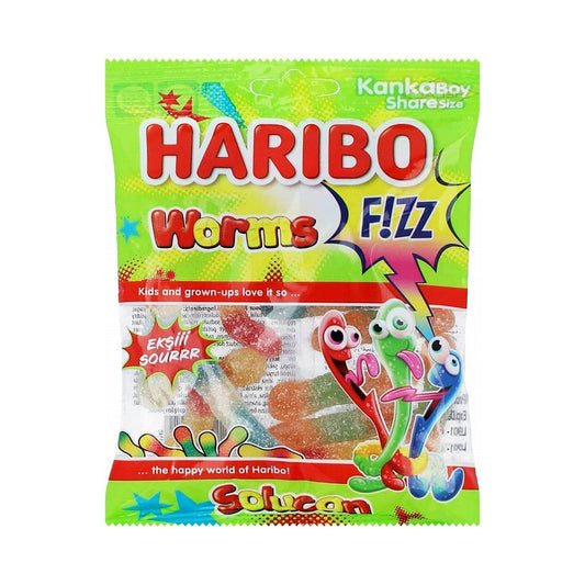Haribo Fizzy Worms Jelly 70 g