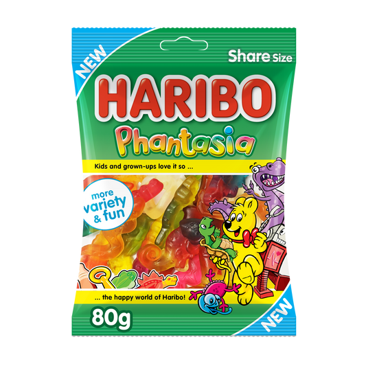 Haribo Phantasia Jelly Candy No Artificial Colors, 80g