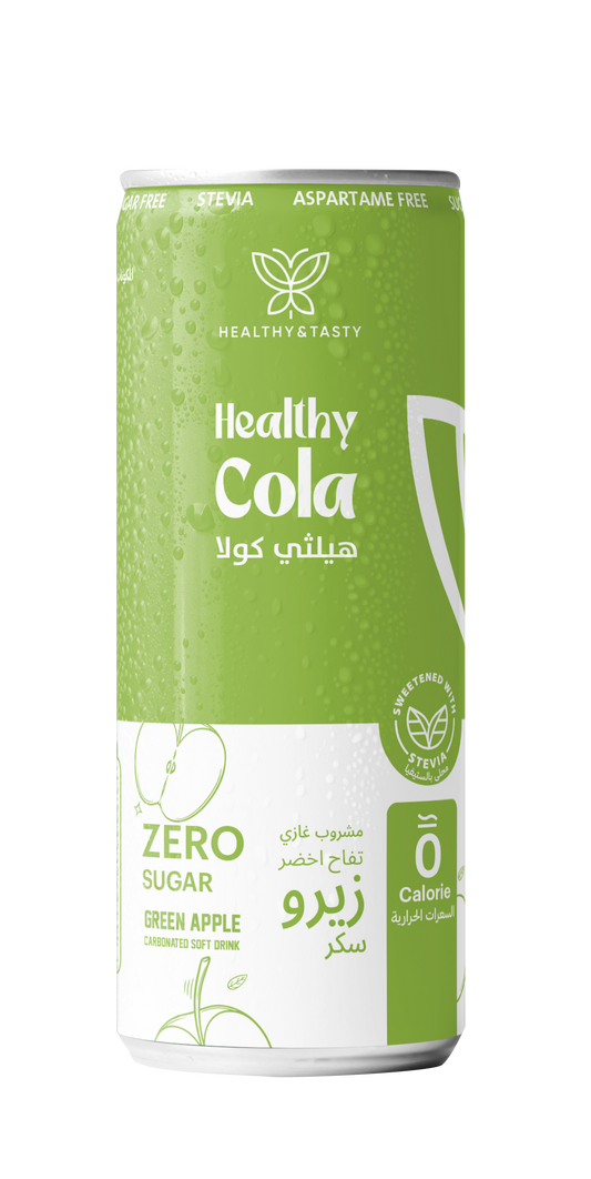 Healthy & Tasty Healthy Cola Green Apple Soft Drink, 330ml