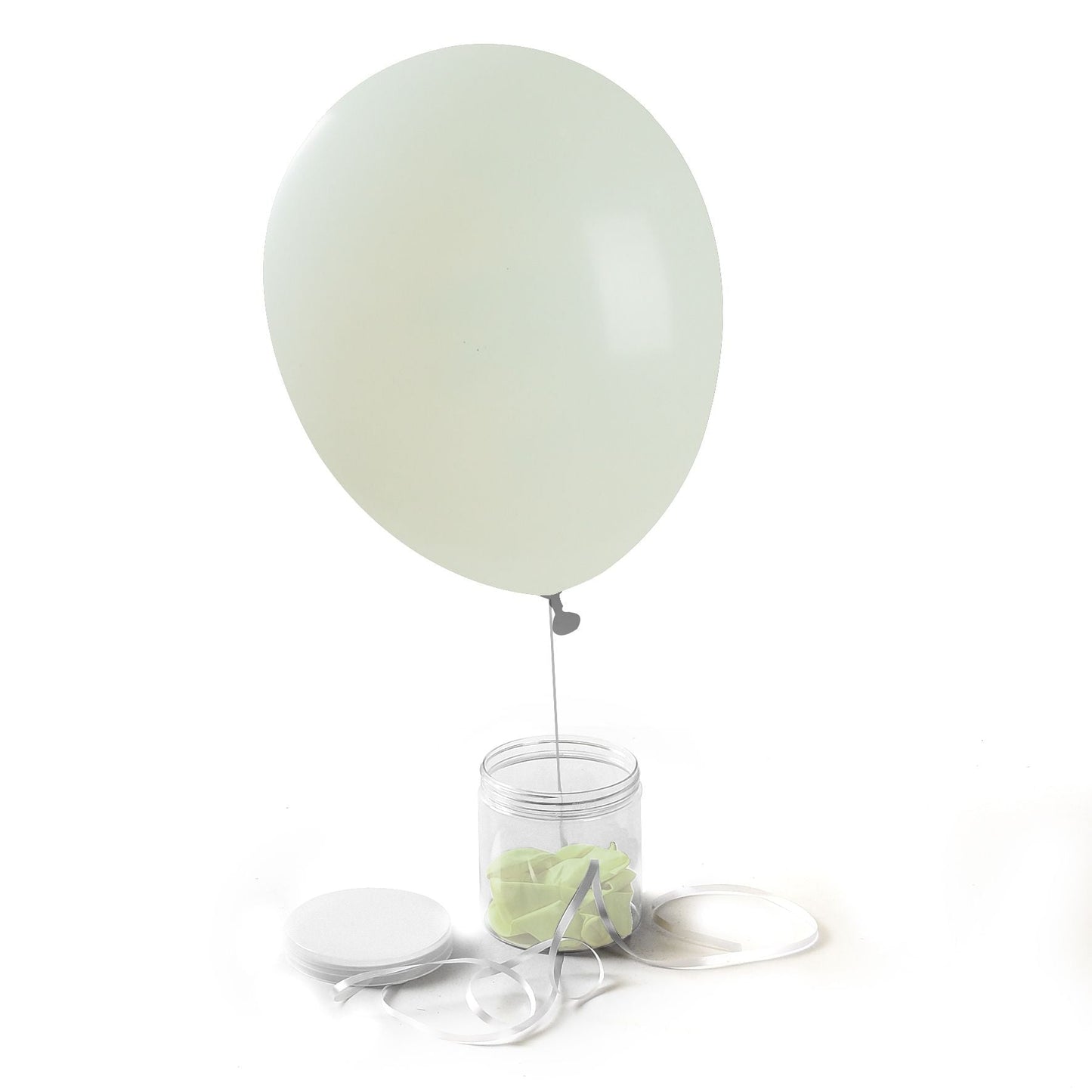 بالون هيليوم - قطعة واحدة - أبيض