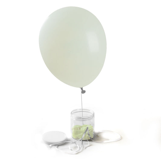 بالون هيليوم - قطعة واحدة - أبيض