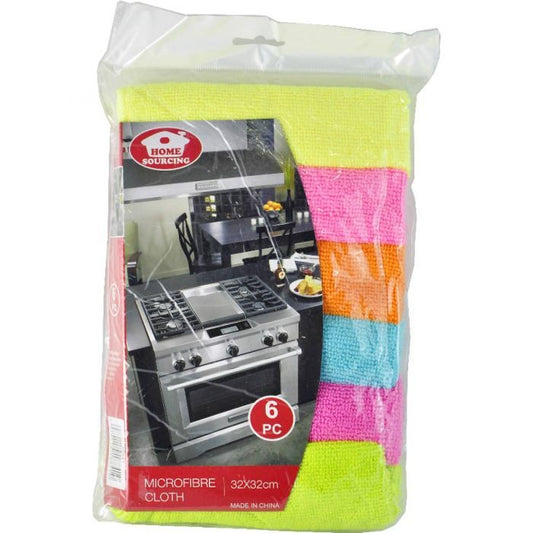 Home Sourcing Microfiber Cloth 32X32cm, 6 Pieces