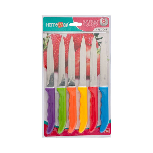 Homeway Super Sharp Fruit Knife, 6 Pieces