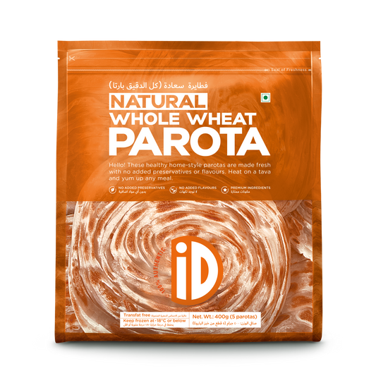 ID Fresh Frozen Natural Whole Wheat Parota, 400g