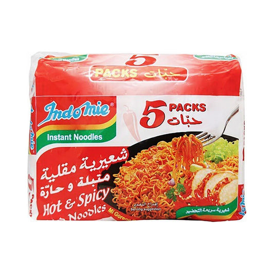 Indomie Hot & Spicy Fried Noodles, 5x80g