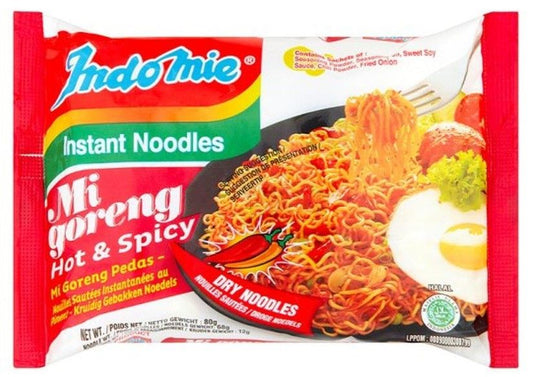 Indomie Hot & Spicy Fried Noodles Pedas 80 g