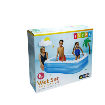 مجموعة حوض سباحة عائلي من Intex Swim Center للأطفال من عمر 3 أشهر فما فوق، 2.03 متر × 1.52 متر × 48 سم