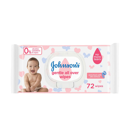 Johnson's Baby Gentle All Over Wipes, 72 Sheets