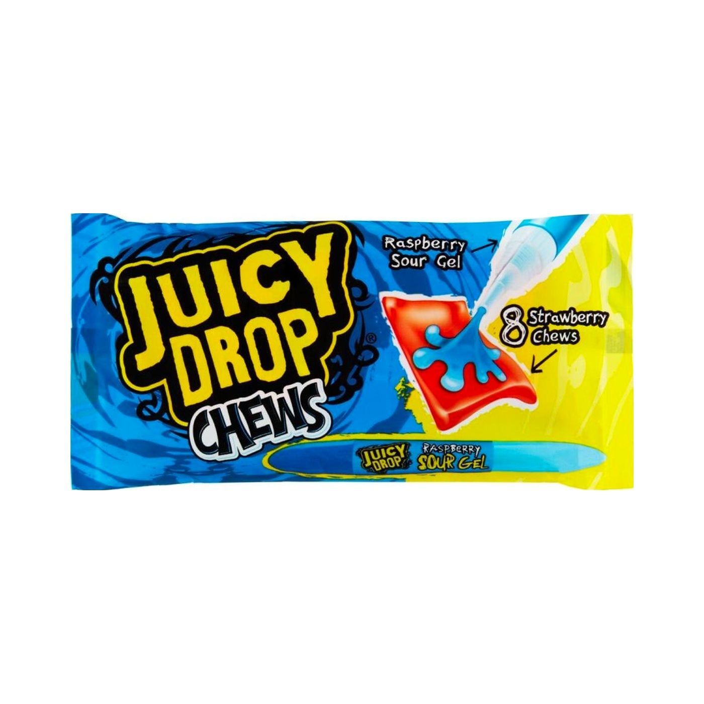 Juicy Drop Raspberry Sour Gel Strawberry Chews, 67g