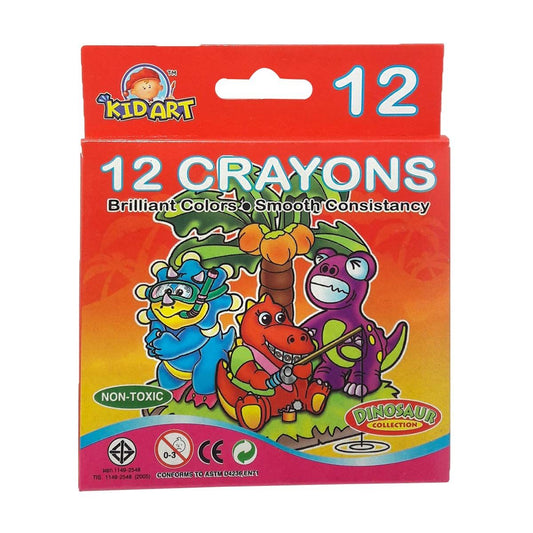 Kid Art Colours Crayons, 12 Pieces