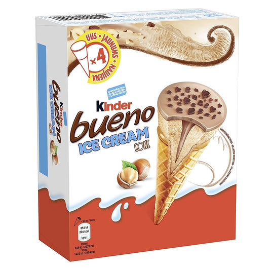 Kinder Bueno White Ice Cream Cone 4 x 92 ml