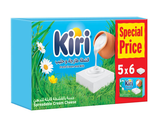 Kiri Spreadable Cream Cheese Squares (5x6 Portions), 500g