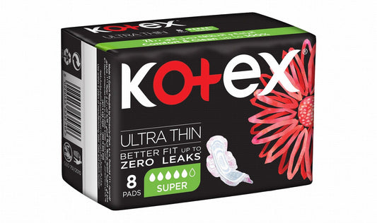 Kotex Ultra Thin Feminine Pads, 8 Pads