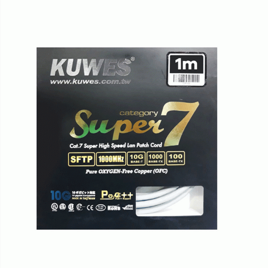 كابل شبكة Kuwes Cat 7 بطول 3 أمتار