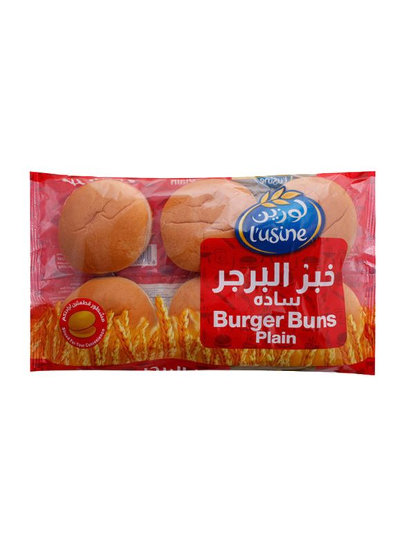 خبز البرجر لوزين سادة (6 قطع)، 400 جرام