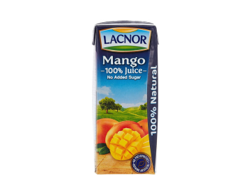 Lacnor 100% Mango Juice No Added Sugar 180 Ml