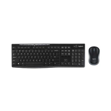 مجموعة لوحة المفاتيح والماوس اللاسلكية Logitech MK220 - أسود