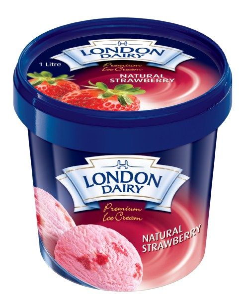 London Dairy Ice Cream Strawberry Tub 1 L