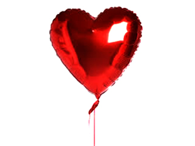بالون حب القلب الأحمر