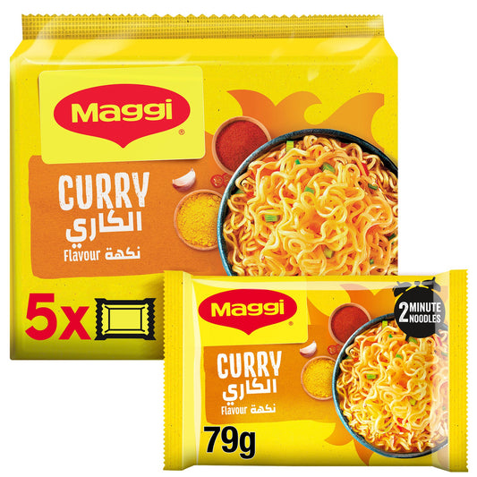 Maggi 2 Minute Curry Noodles, 5x79g