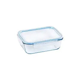 Meisier Clear Rectangular Glass Food Container, 1000ml