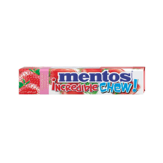Mentos Incredible Strawberry Chew Candy, 45g