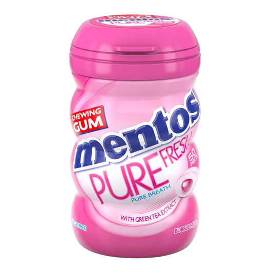 Mentos Pure Fresh Sugar Free Bubble Fresh Chewing Gum, 50 Pieces