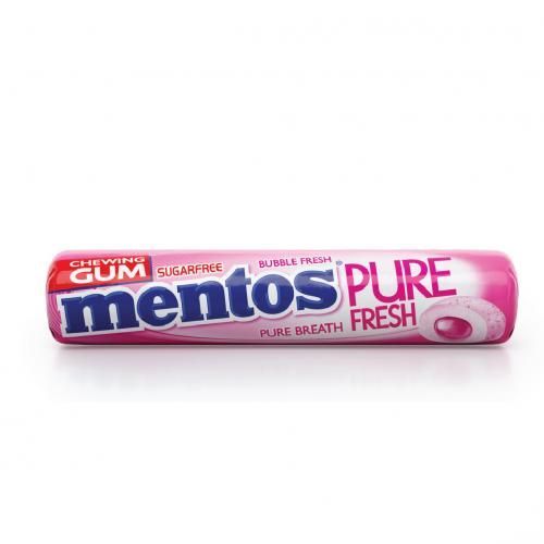 Mentos Pure Fresh Sugar Free Chewing Gum Bubblefresh Flavour, 9 Pieces