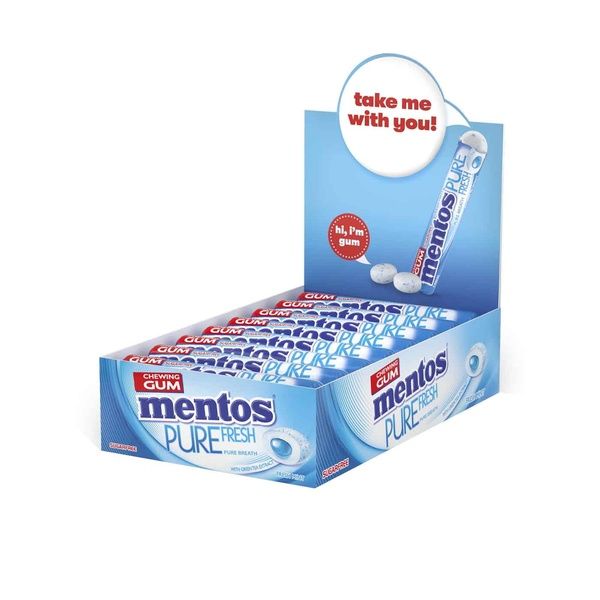Mentos Spearmint Chewing Gum Roll, 16x15.75g