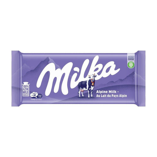 Milka Alpine Milk Chocolate Tablet, 98g