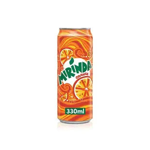 Mirinda Orange Zero Sugar Soft Drink Can, 330ml