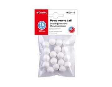 Motarro Polystyrene Foam Ball, 18 Pieces, 15mm