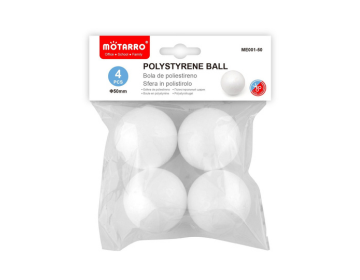 Motarro Polystyrene Foam Ball, 4 Pieces, 50mm