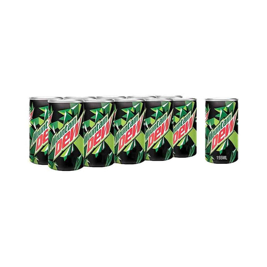 Mountain Dew Soft Drink Mini Can, 10x155ml