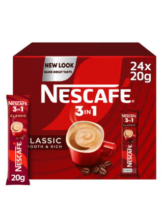 Nescafe 3-In-1 Classic Coffee, 12x20g