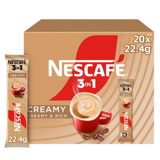 Nescafe 3-in-1 Creamy Latte Coffee Mix Sachets, 20x22.4g