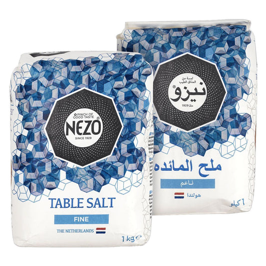 Nezo Fine Table Salt, 2x1kg