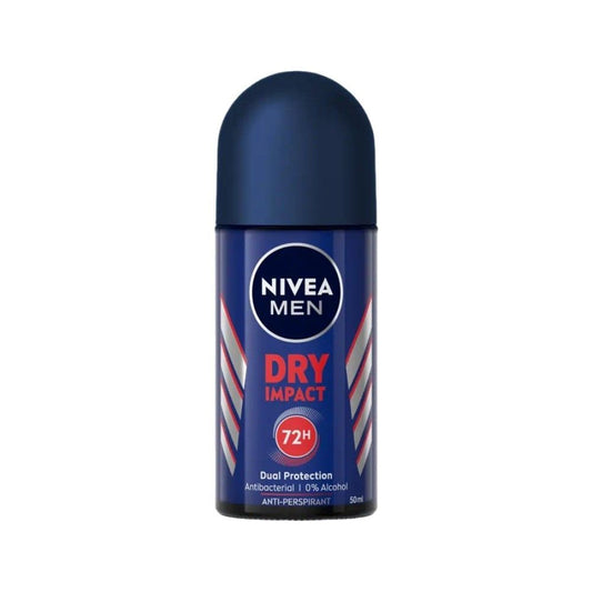 Nivea Dry Impact Antiperspirant Deodorant Roll-On for Men, 50ml