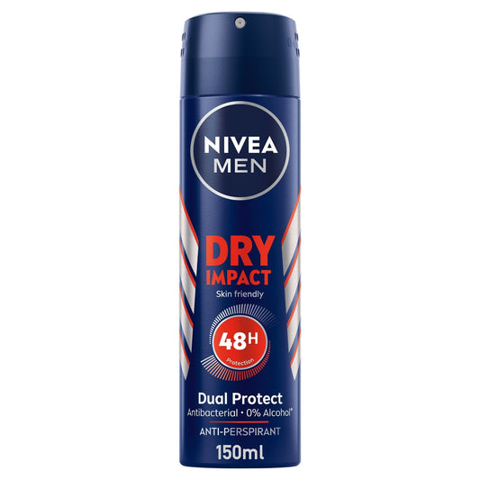 Nivea Men Dry Impact Antiperspirant fDeodorant Spray, 150ml